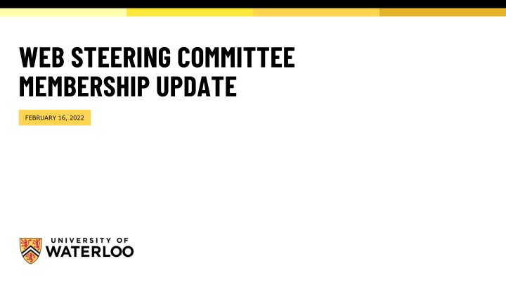 web steering committee membership update n.w