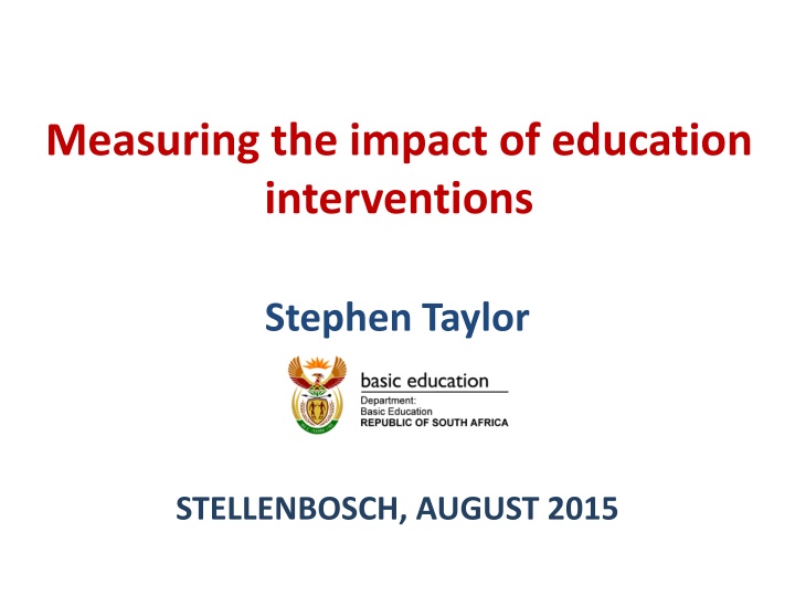 measuring the impact of education interventions n.w