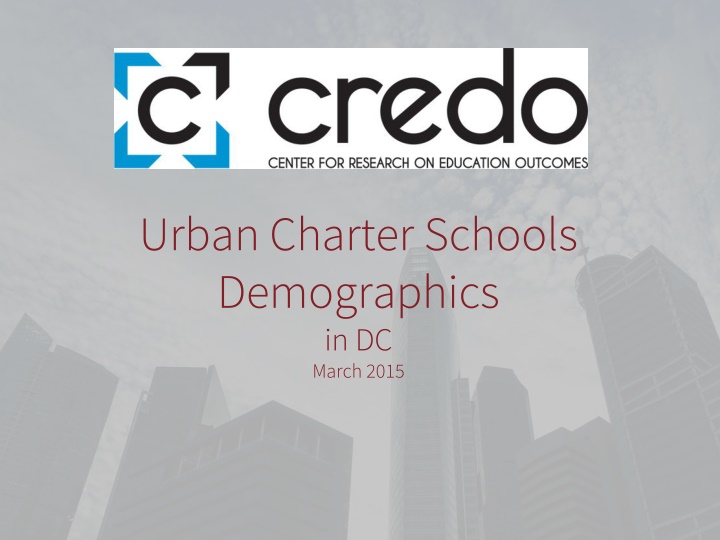 Urban Charter Schools Demographics in DC March 2015