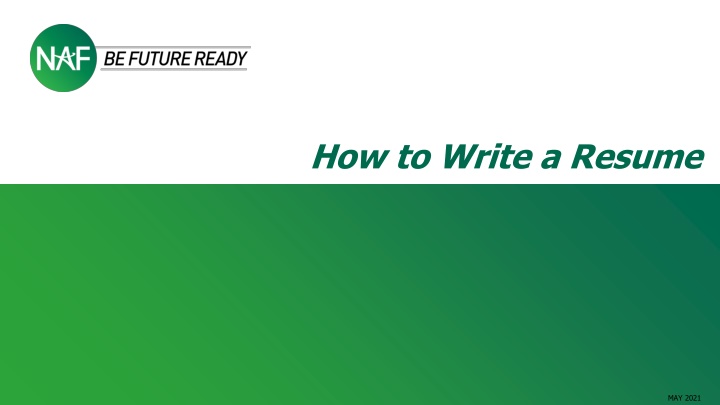 how to write a resume n.w