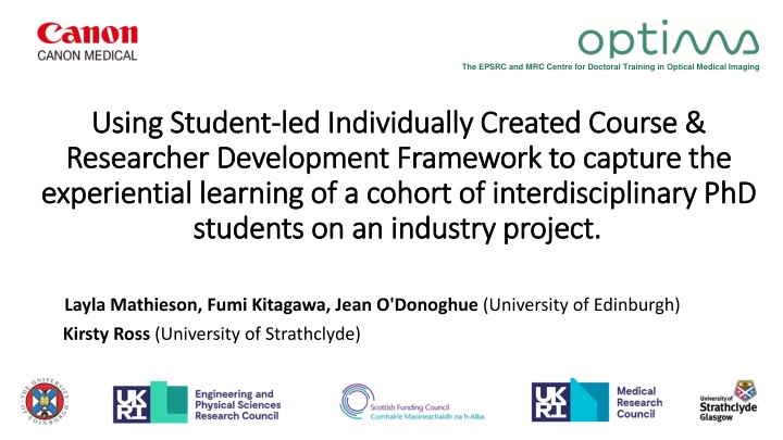 the epsrc and mrc centre for doctoral training n.w