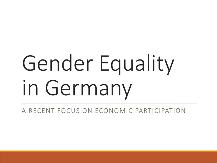 gender equality in germany n.w