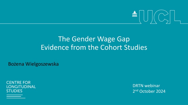 the gender wage gap evidence from the cohort n.w