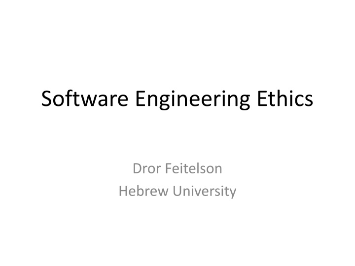 software engineering ethics n.w