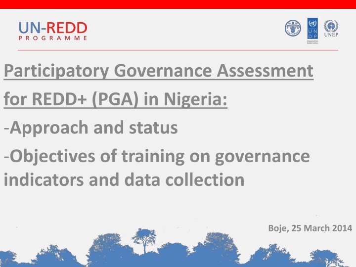 participatory governance assessment for redd n.w