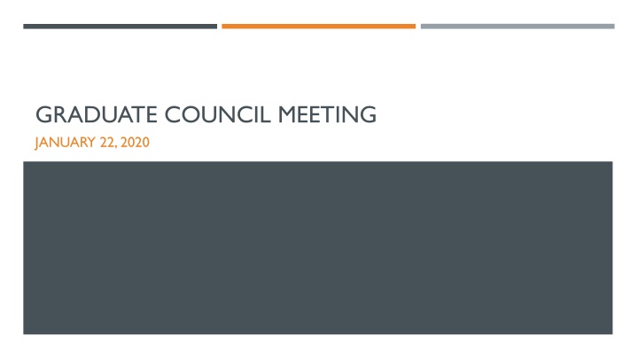graduate council meeting january 22 2020 n.w