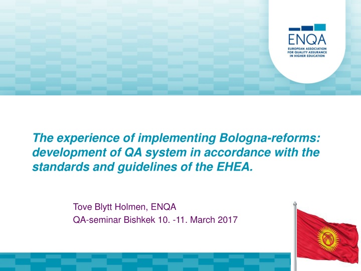the experience of implementing bologna reforms n.w