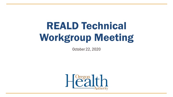 reald technical workgroup meeting n.w