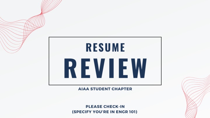 aiaa resume review n.w