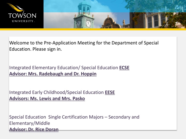 welcome to the pre application meeting n.w