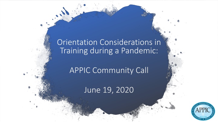 orientation considerations in training during n.w