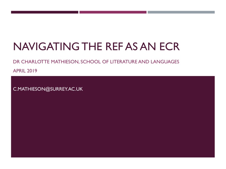 navigating the ref as an ecr n.w