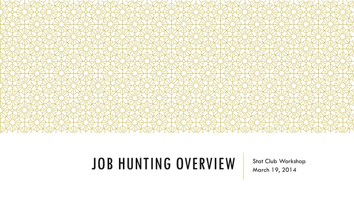 job hunting overview n.w