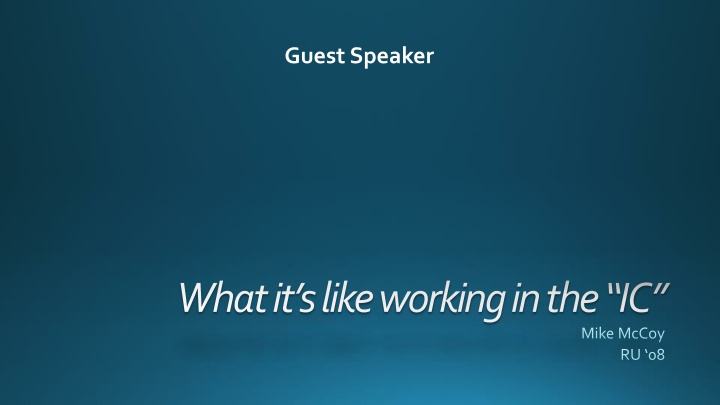 guest speaker n.w