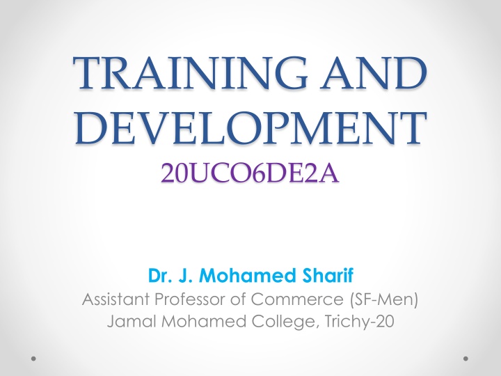 training and development 20uco6de2a n.w