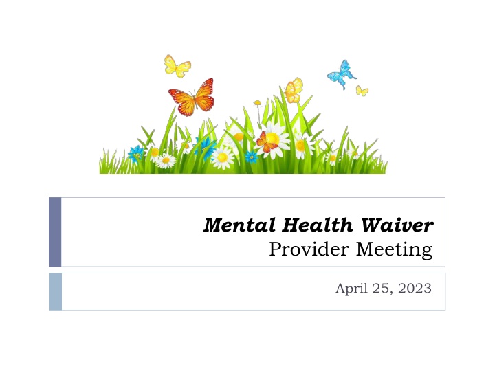 mental health waiver provider meeting n.w