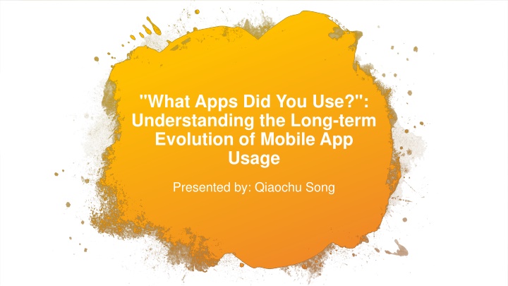 what apps did you use understanding the long term n.w