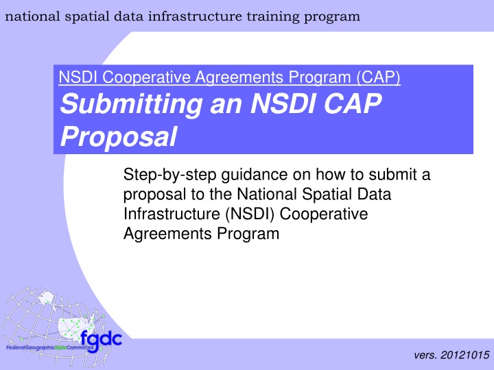 national spatial data infrastructure training n.w