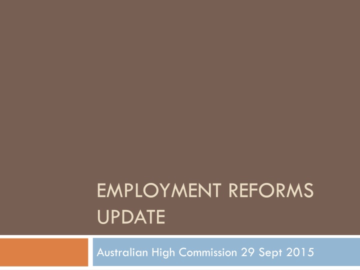 employment reforms update n.w