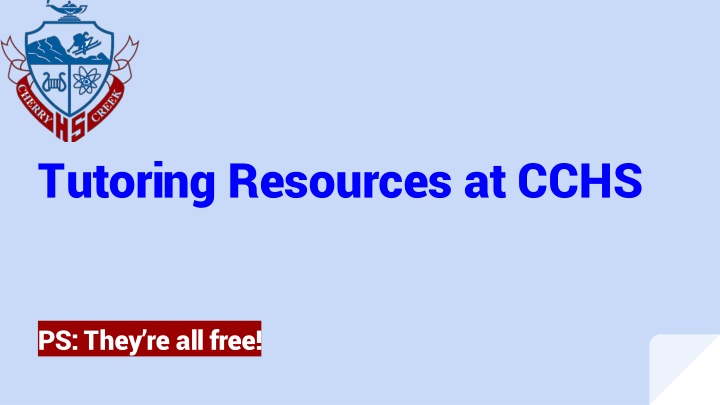 tutoring resources at cchs n.w