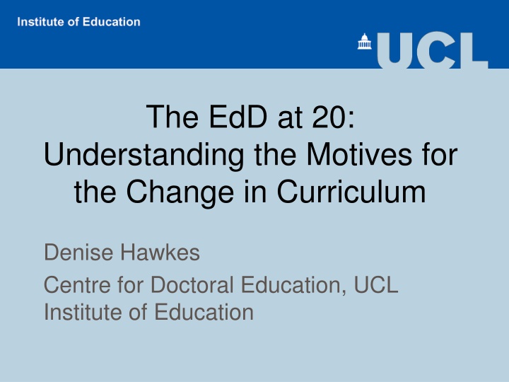the edd at 20 understanding the motives n.w