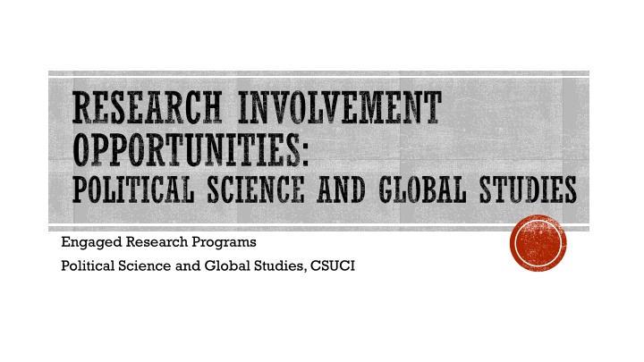 research involvement opportunities political n.w