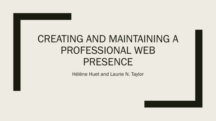 creating and maintaining a professional n.w