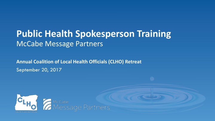 public health spokesperson training mccabe n.w