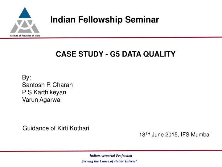 indian fellowship seminar n.w
