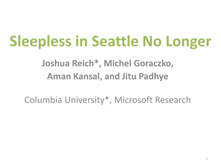 sleepless in seattle no longer n.w