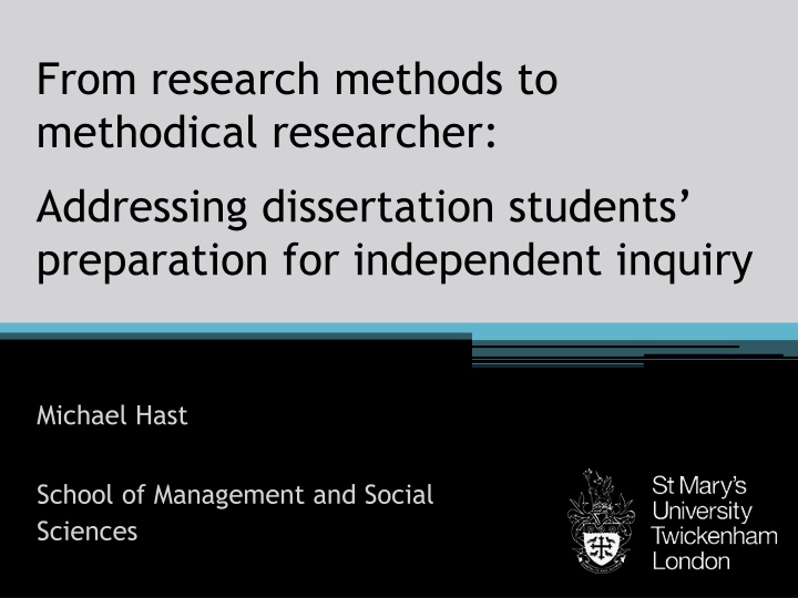 from research methods to methodical researcher n.w