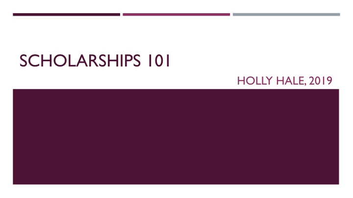 scholarships 101 n.w