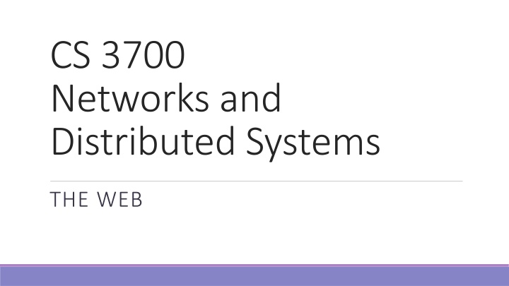 cs 3700 networks and distributed systems n.w
