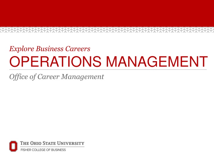 explore business careers operations management n.w