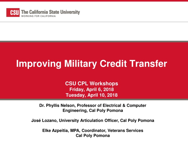 improving military credit transfer n.w