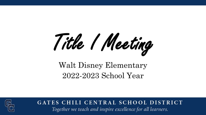 title i meeting title i meeting walt disney n.w