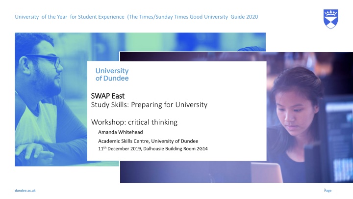 university of the year for student experience n.w