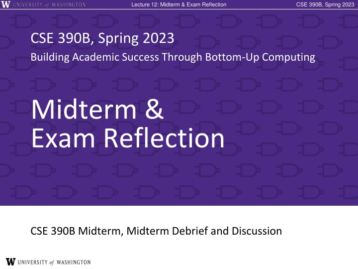 lecture 12 midterm exam reflection lecture n.w