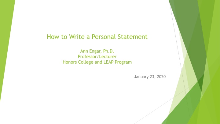 how to write a personal statement n.w