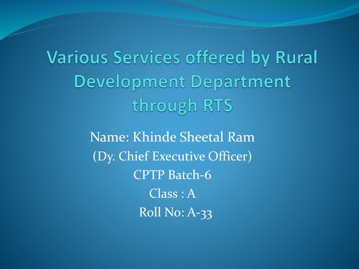 name khinde sheetal ram dy chief executive n.w