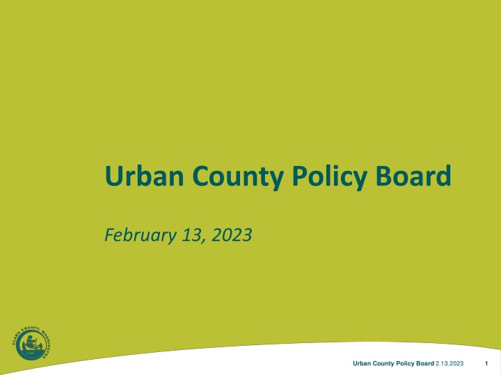 urban county policy board n.w