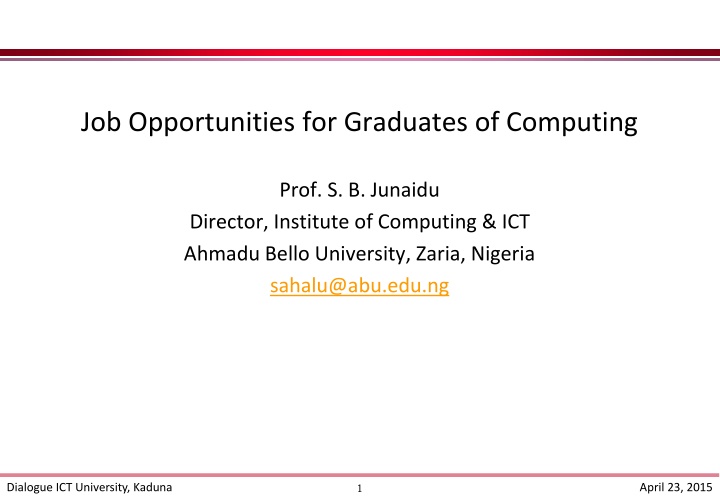 job opportunities for graduates of computing n.w