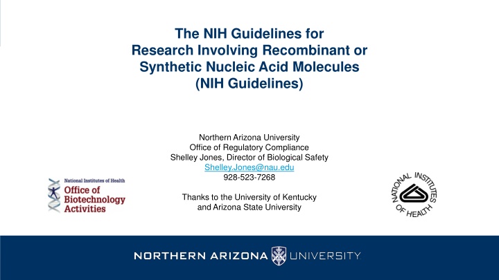 the nih guidelines for research involving n.w