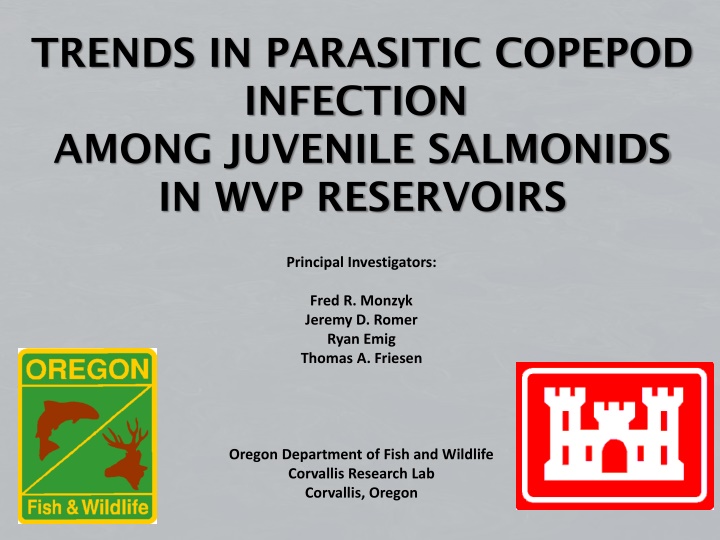 trends in parasitic copepod infection among n.w
