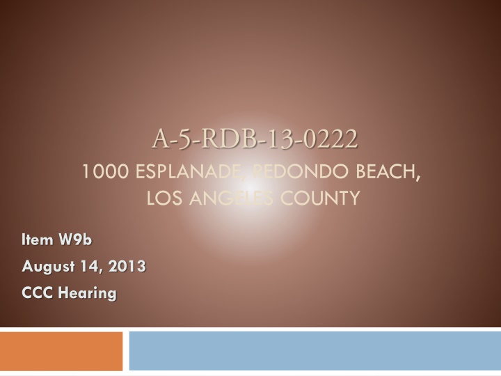 Proposed Project for Construction of Condominiums at 1000 Esplanade, Redondo Beach