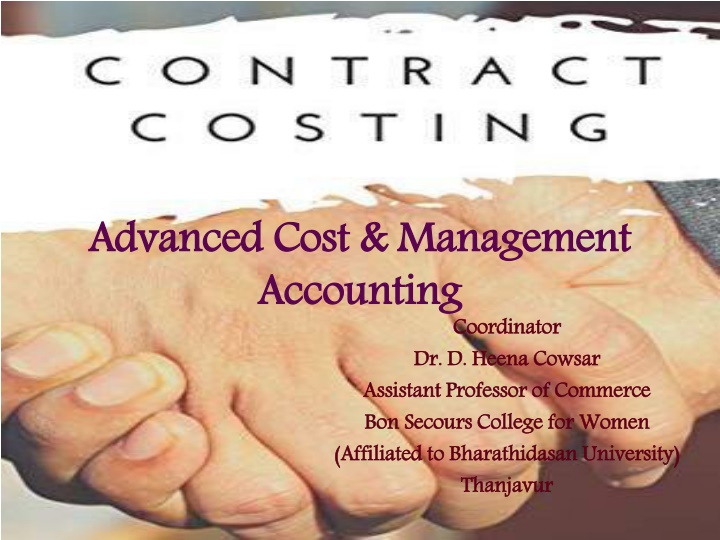 advanced cost management accounting n.w