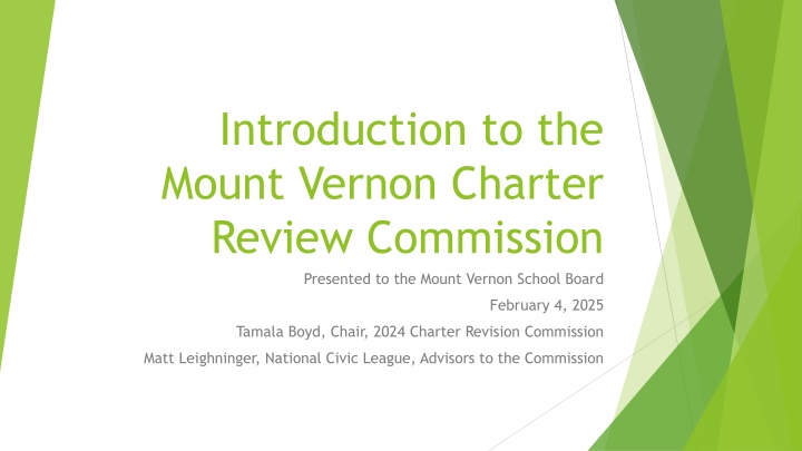 introduction to the mount vernon charter review n.w
