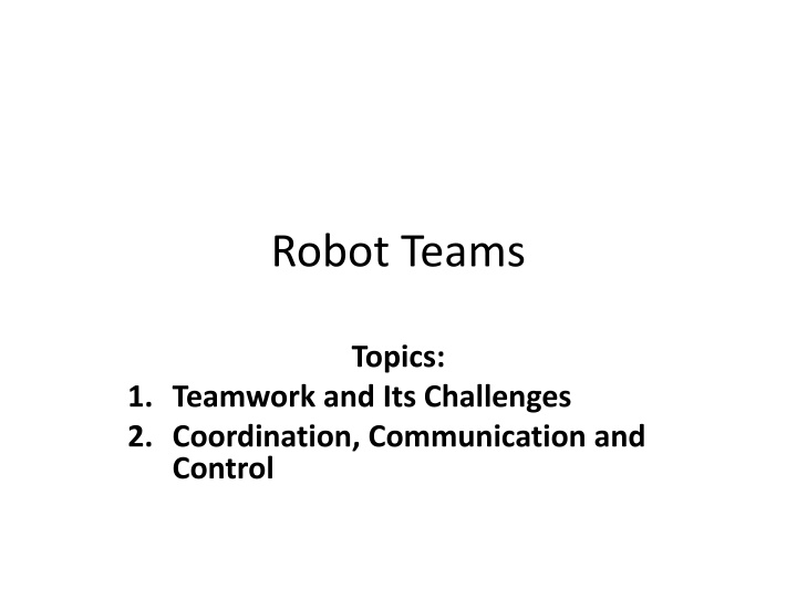 robot teams n.w