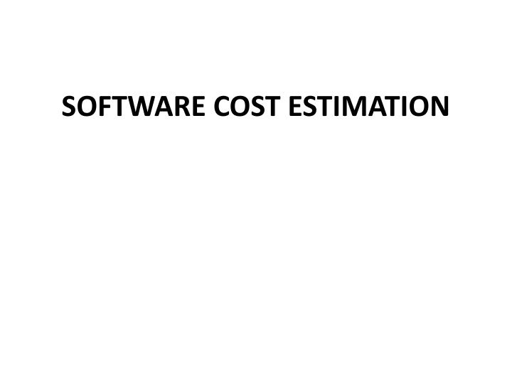 software cost estimation n.w