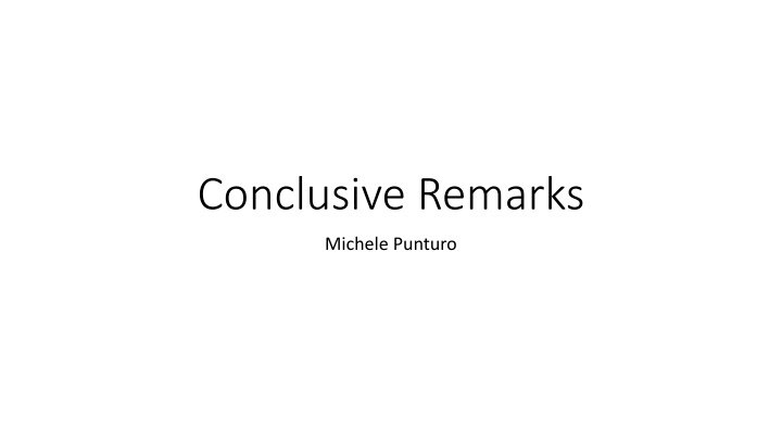 conclusive remarks n.w